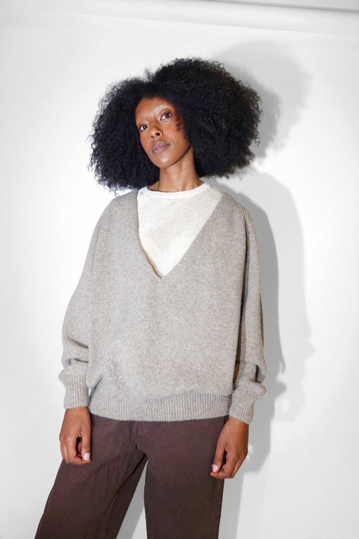 Baserange Soar Merino Wool V Neck Sweater - Alassio | Garmentory