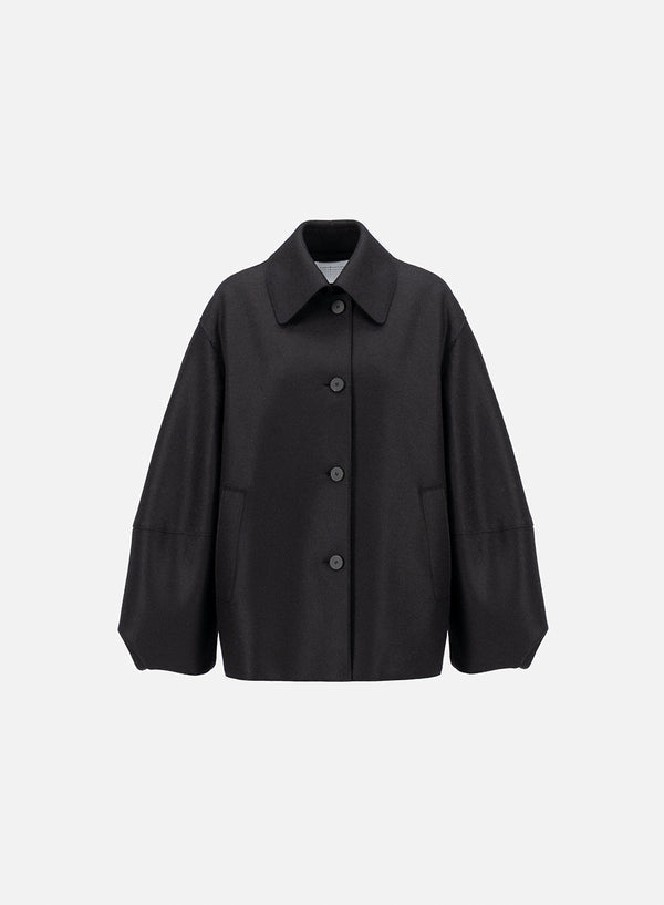 Ameri　PUFF SLEEVE WOOL JACKET Harris Wharf London Pressed Wool Puff Sleeves Jacket
