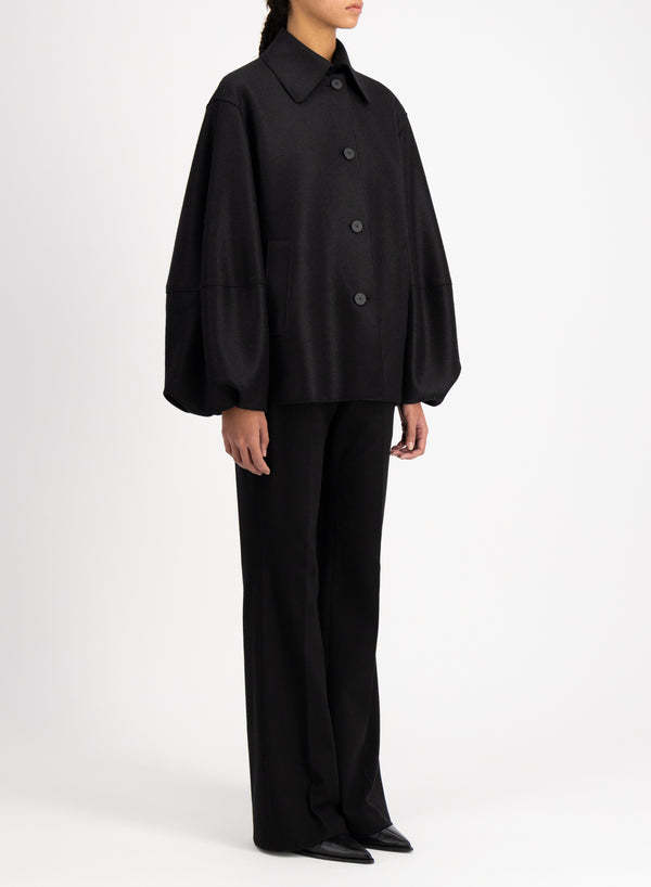 Ameri　PUFF SLEEVE WOOL JACKET Ameri（アメリ）の「PUFF SLEEVE WOOL JACKET（ノーカラージャケット