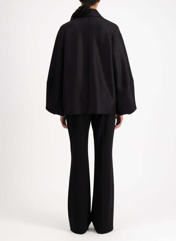 Harris Wharf London Pressed Wool Puff Sleeves Jacket