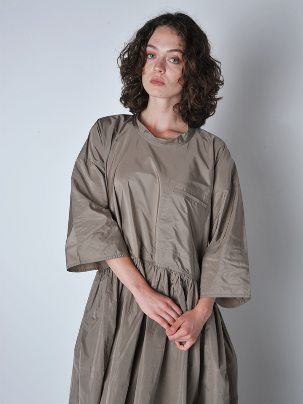 taffeta drop waist dress Vintage Cream Taffeta Dropped Waist Gown - S/M 6/8 main image 0