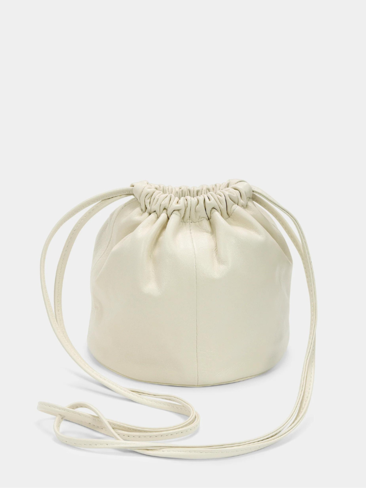 Modern Weaving Mini Drum Drawstring Bucket - Creme | Garmentory