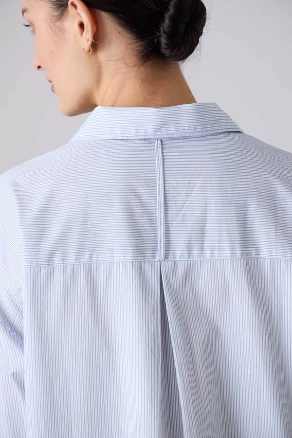Laing Home Ophelia Nighshirt - Pale Blue Stripe