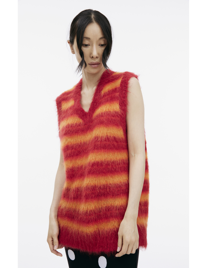 Marni Mohair Striped Vest | Garmentory