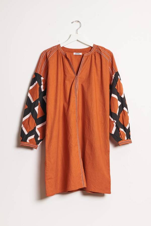 Vdevinster Balloon Dress - Brown | Garmentory
