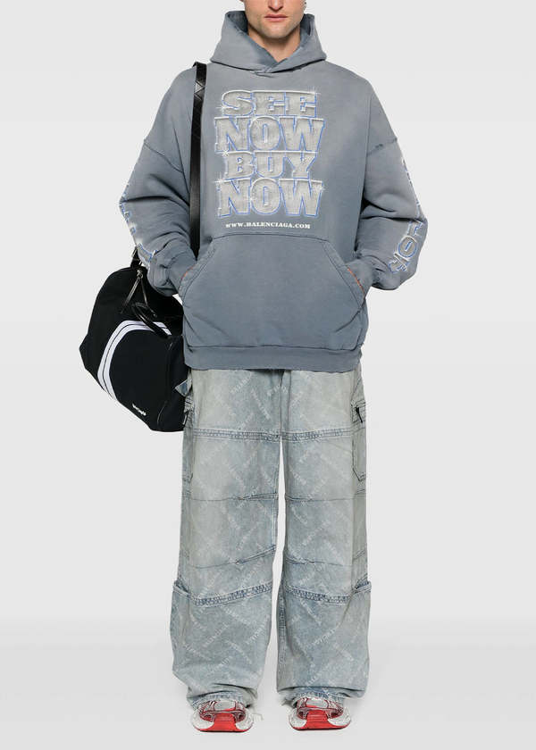 【なまはげ】Balenciaga フーディSEE NOW BUY NO Balenciaga - See Now Buy Now Print Hoodie Size: 4 FITS XL | eBay