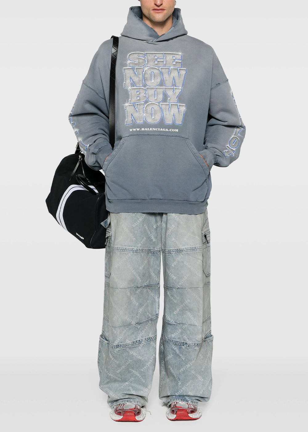 う*ぎ様 balenciaga バレンシアガ　see now buy now f Balenciaga Men's See Now Buy Now Faded Jersey T-Shirt