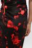 Lucille Thièvre Printed Velvet Bodycon Dress - Red/Black - Thumbnail 9