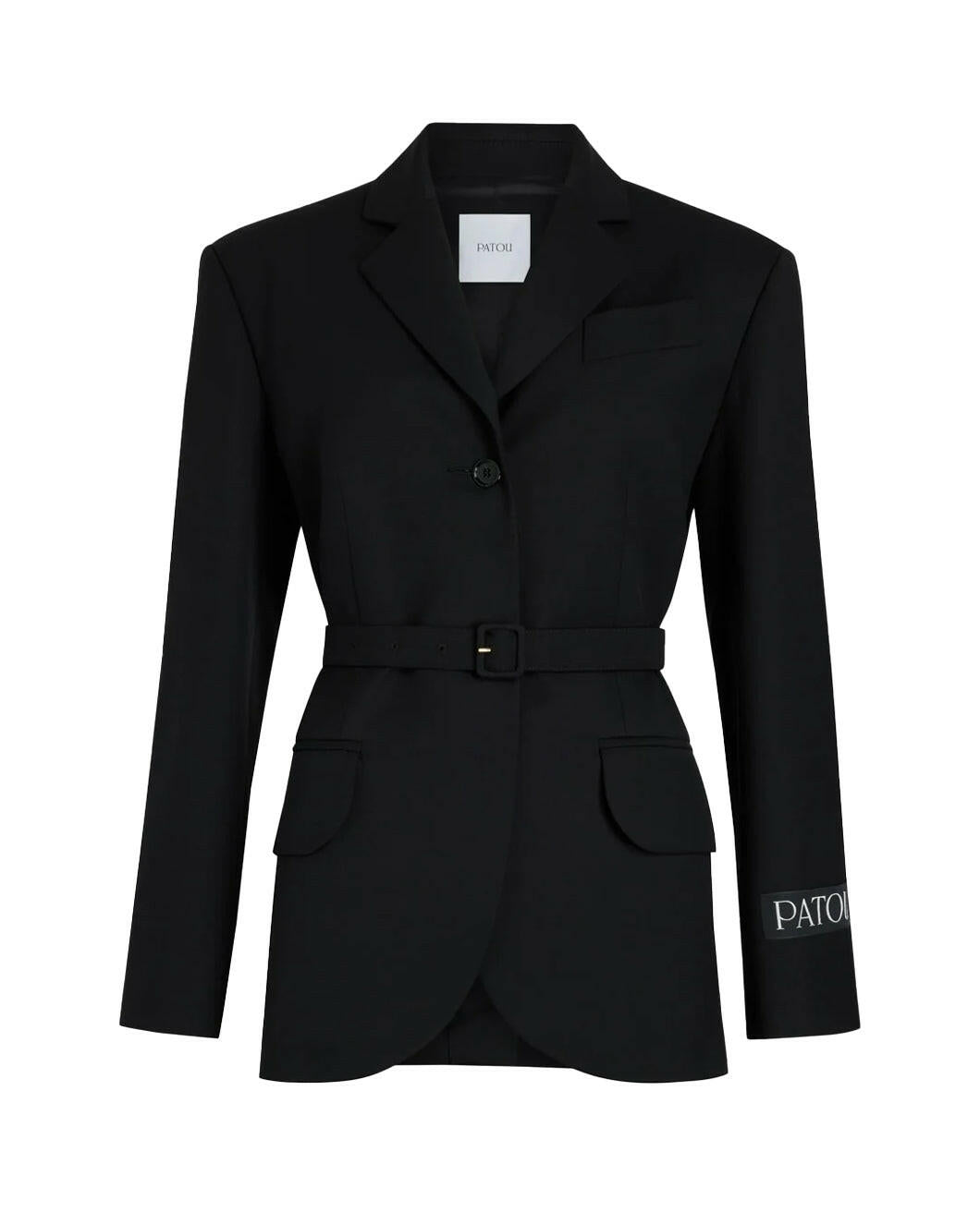【PATOU】Double-breasted belted wool-blend blazer ジャケット Double-breasted belted wool-blend blazer in white - Patou