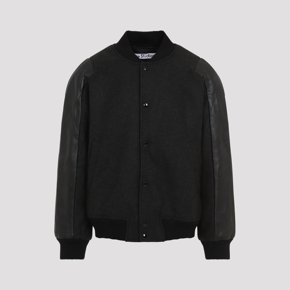Acne Studios Wool Bomber Jacket - Dark Grey | Garmentory