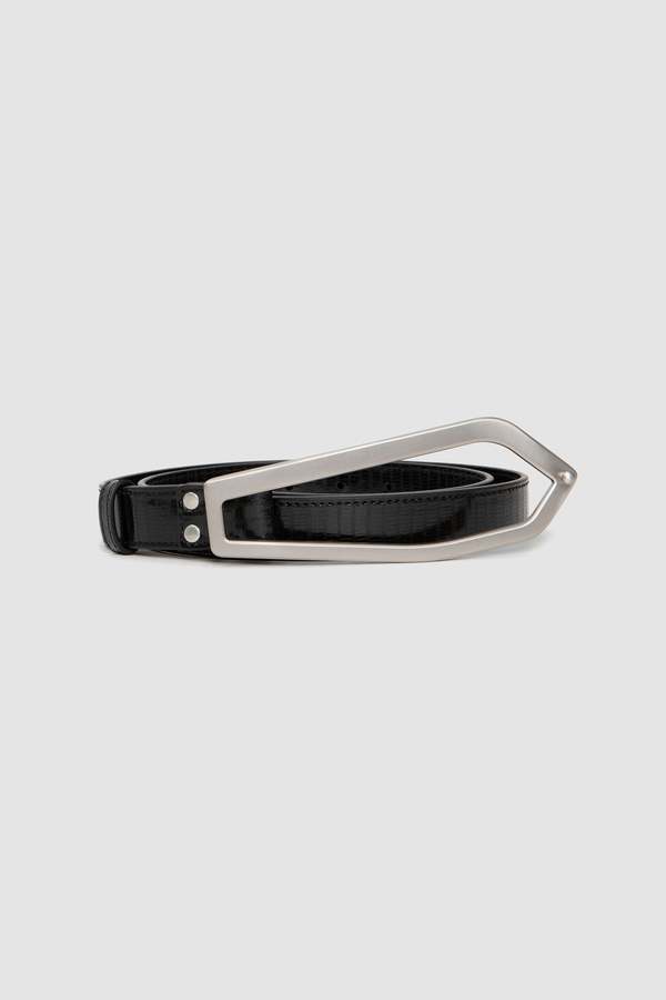 kiko kostadinov Margutta Belt - Lizard Emboss/Steel Black | Garmentory