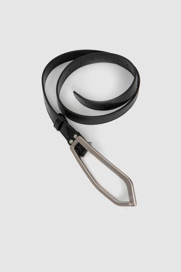 kiko kostadinov Margutta Belt - Lizard Emboss/Steel Black | Garmentory