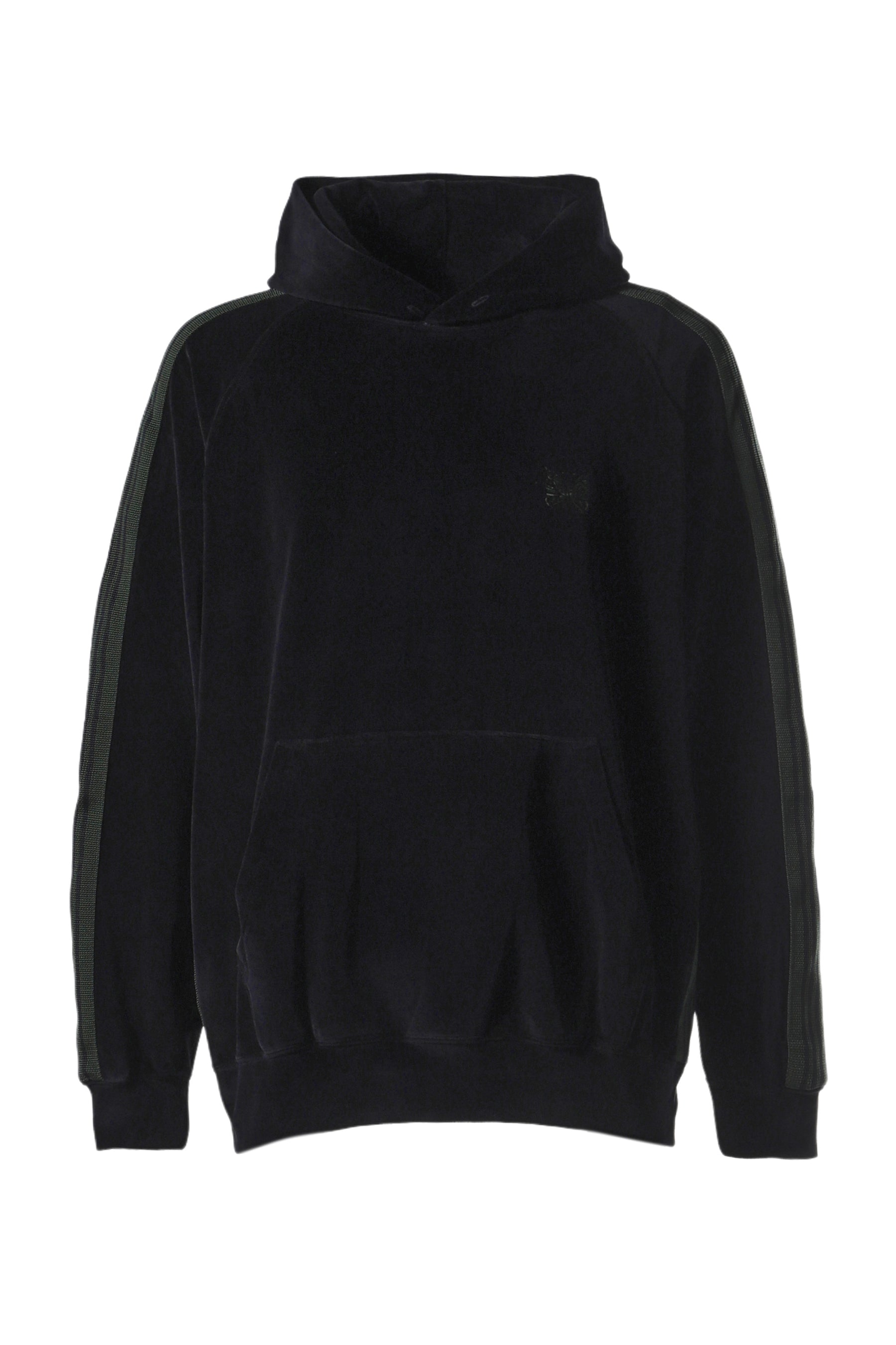 Needles C/Pe Velour Track Hoodie - Black | Garmentory