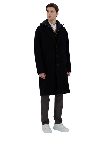 Herno High-Collar Quilted Nylon Coat - Navy | Garmentory