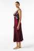 NK IMODE Roxy Rapture Bust Support Long Silk Gown - Bordeaux - Thumbnail 2