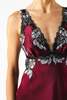 NK IMODE Roxy Rapture Bust Support Long Silk Gown - Bordeaux - Thumbnail 4