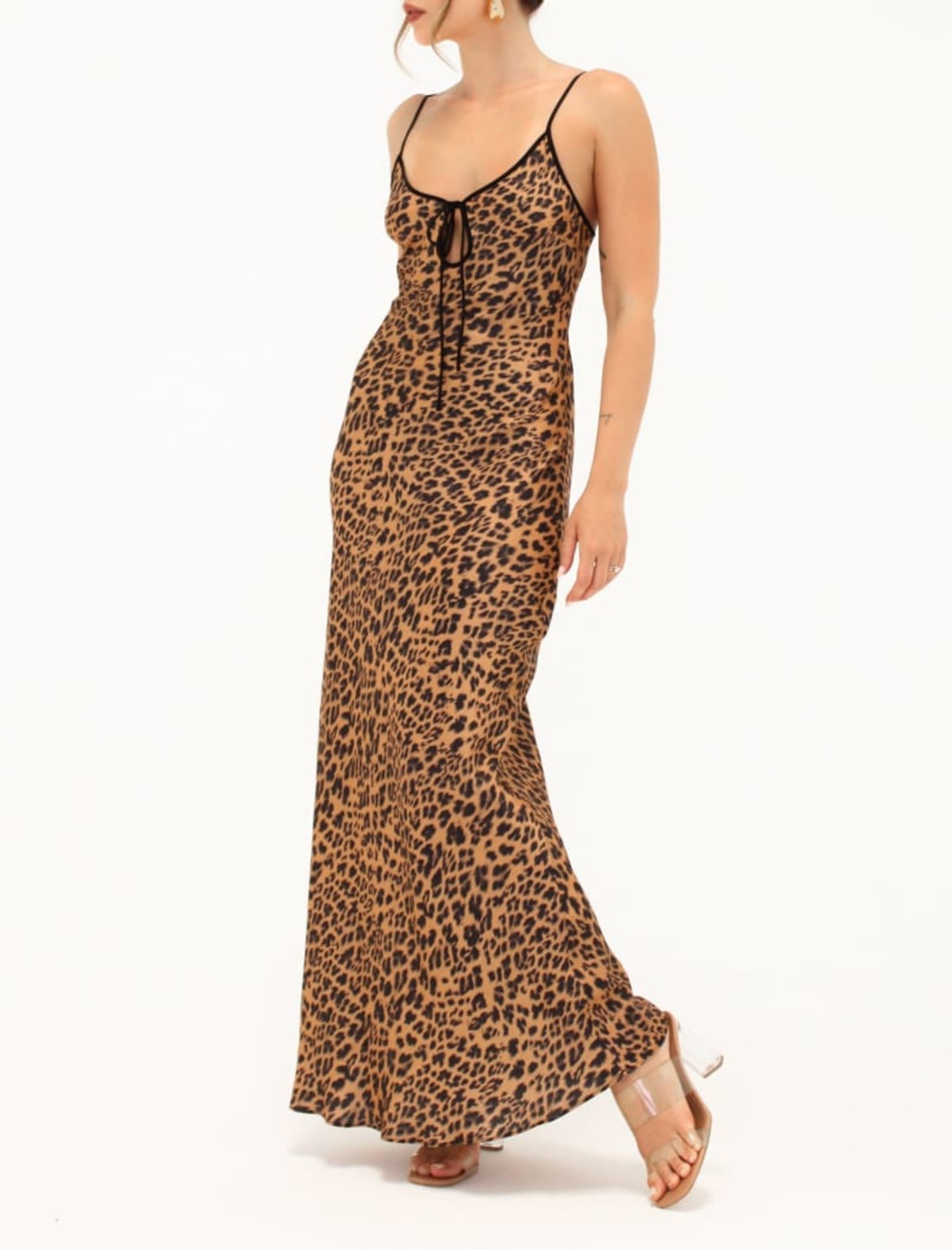 knee length dresses for ladies Manhattan White Sequin Slip Maxi Formal Dress - US 14 main image 1