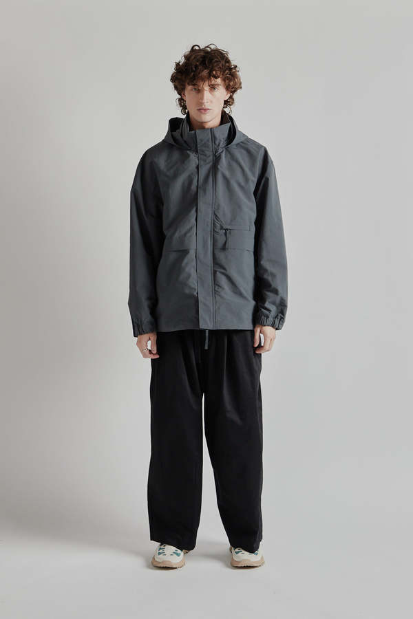 Still By Hand Stand Collar Field Jacket - Blue Gray | Garmentory