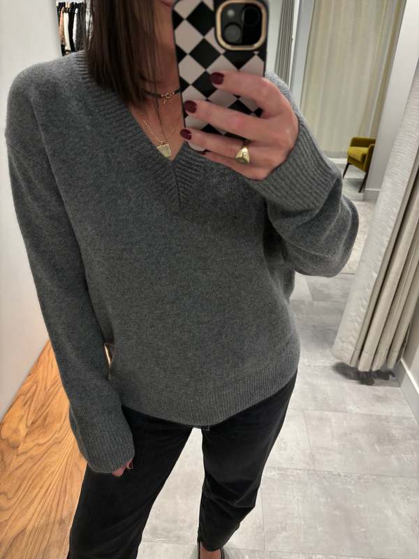 Cashmere Rib Trim Crewneck main image 0