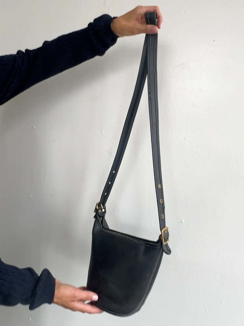 Vintage Coach Leather Mini Bucket Bag | Garmentory display picture 3