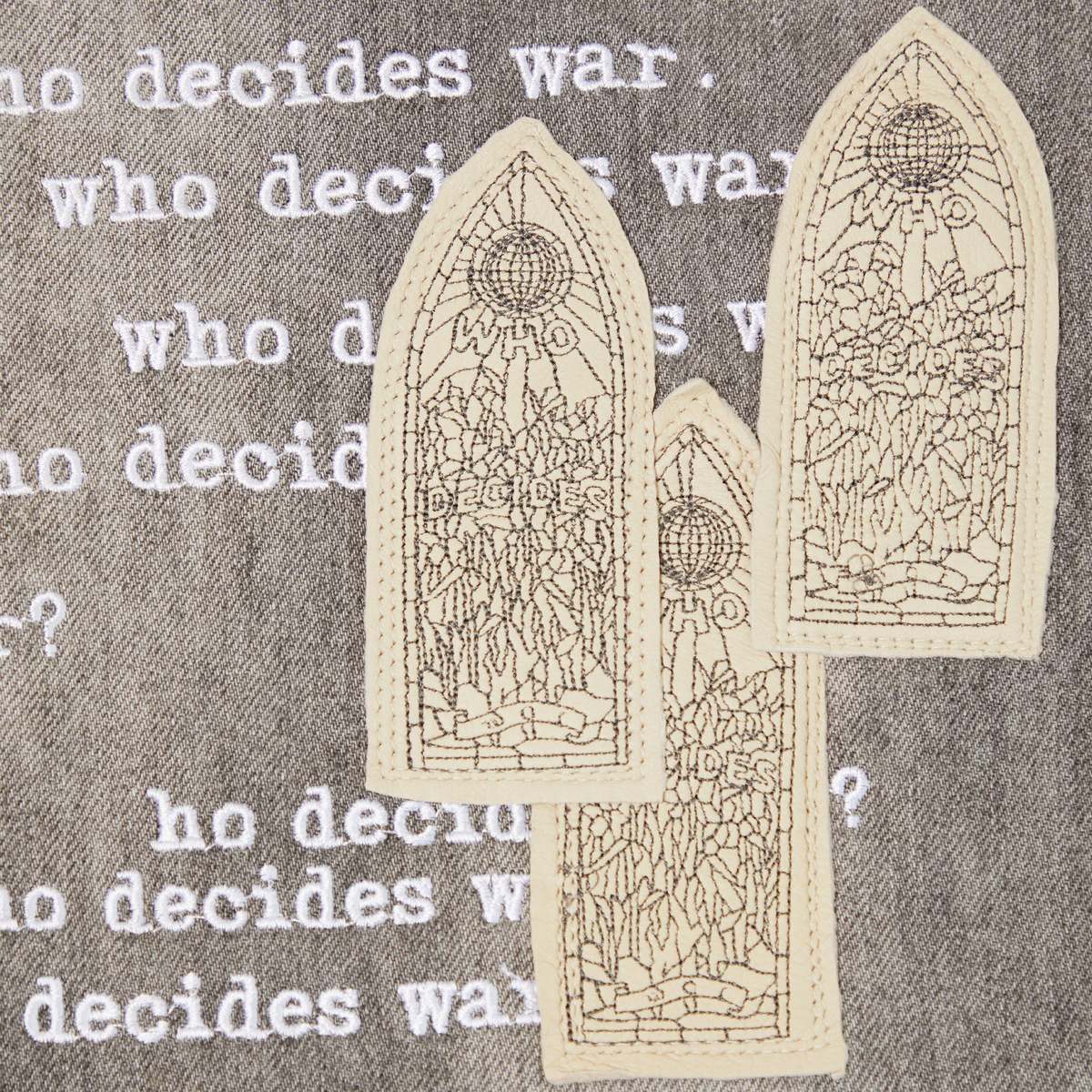 Who Decides War Scripture Denim Jeans - Vintage Grey | Garmentory