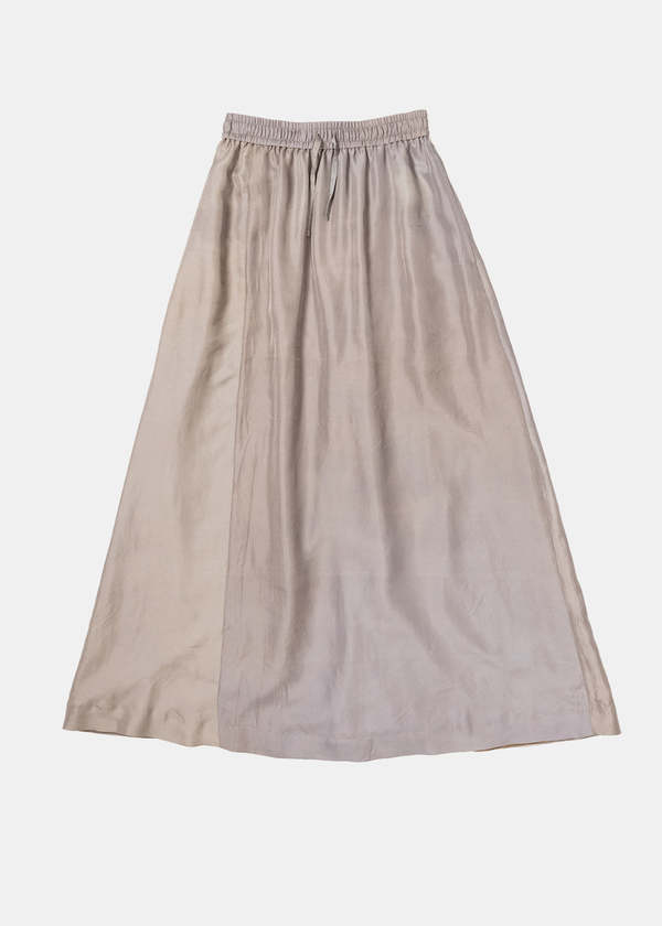 AVIVA JIFEI XUE Silk Skirt - Grey Patchwork Logwood