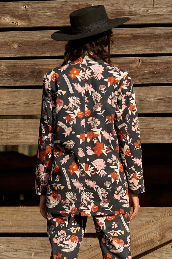 Carolina K Alicia Blazer - Dusty Floral Black
