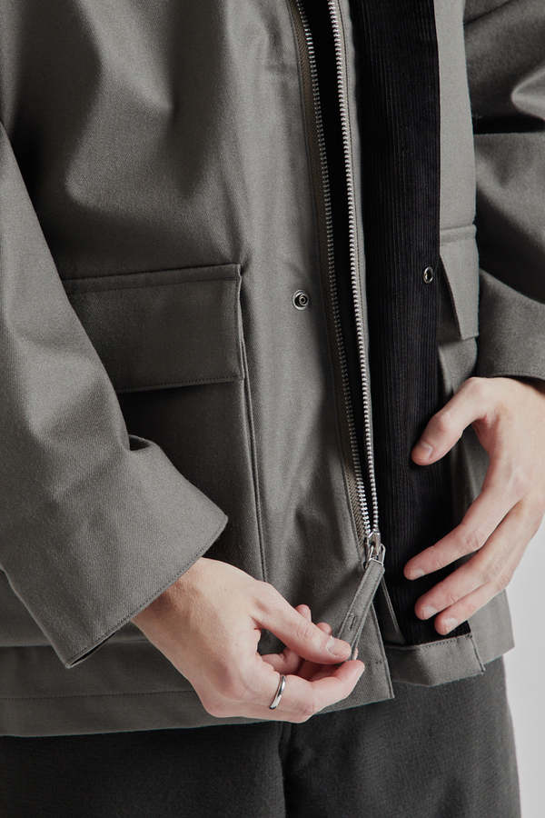 Still By Hand 3 Layer Field Jacket - Greige | Garmentory