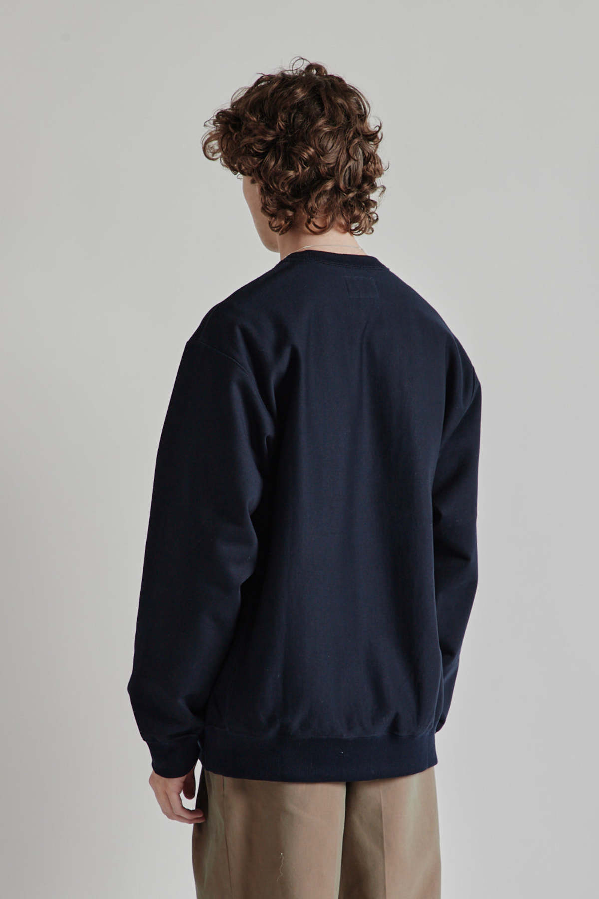 トップス STILL BY HAND SILKETE COTTON SWEAT NAVY Still By Hand Mercerised Cotton Sweatshirt - Dark Navy