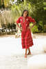 Carolina K Dom Oaxaca Dress - Wine - Thumbnail 1