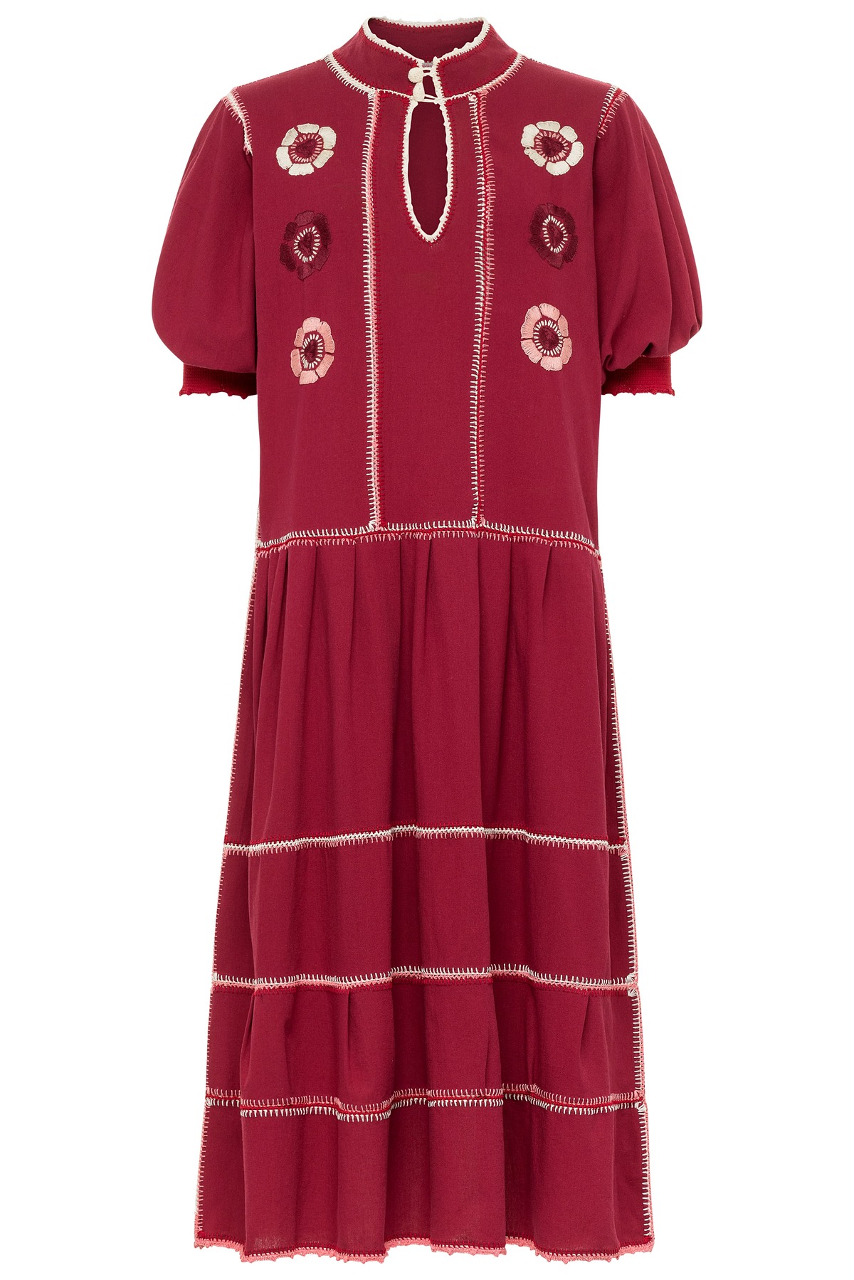 Carolina K Dom Oaxaca Dress - Wine - Image 3 of 3