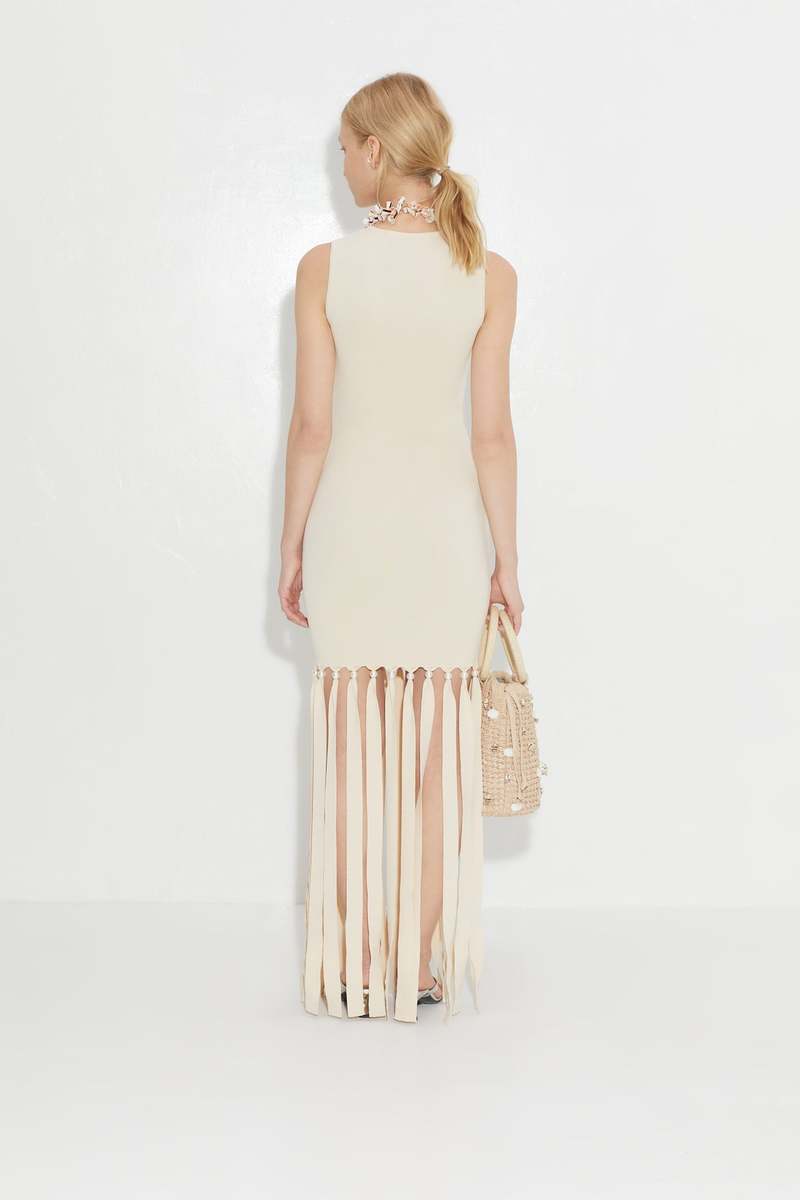 ● EMIS ● SLEEVELESS KNIT DRESS-IVORY Simon Miller Eclisse Sleeveless Knit Dress - Ivory | Garmentory