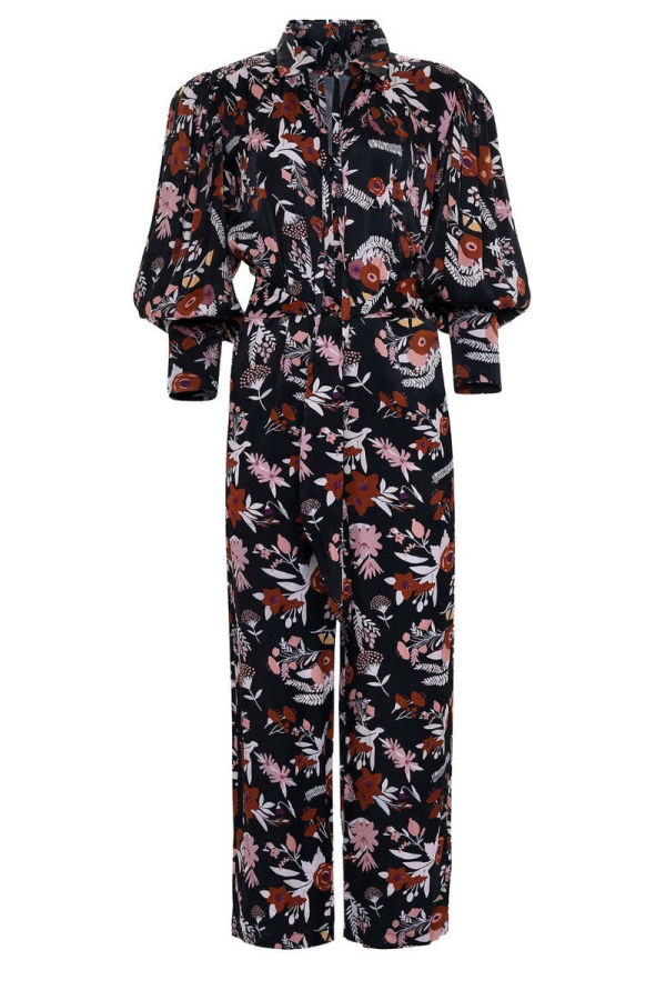 Carolina K Elis Jumpsuit - Dusty Floral Black