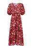 Carolina K Florita Dress - Corals Burgundy - Thumbnail 3