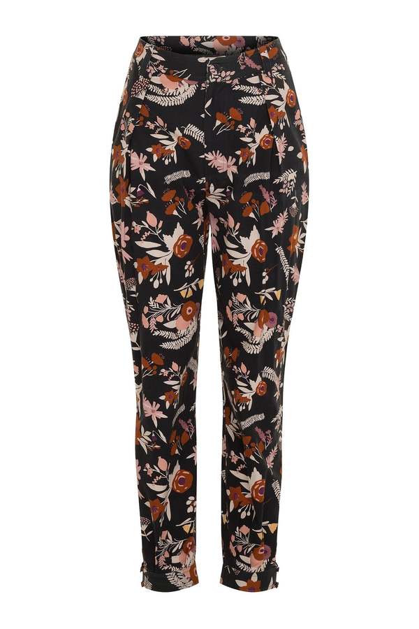 Carolina K Gaucho Pants - Dusty Floral Black