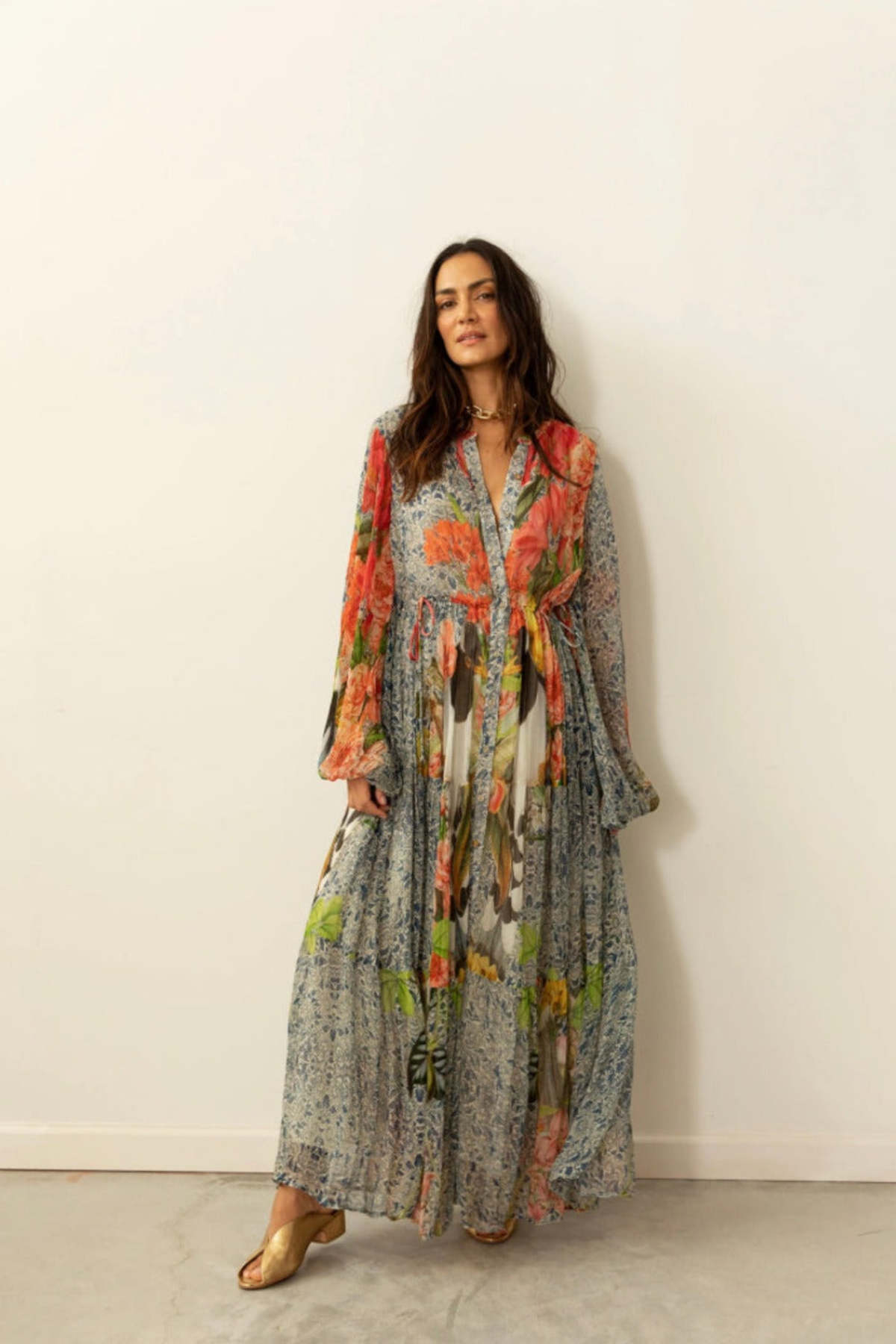 Carolina K Josefina Dress - Sol Elements/Celestial Blue/Selva Birds - Image 2 of 5