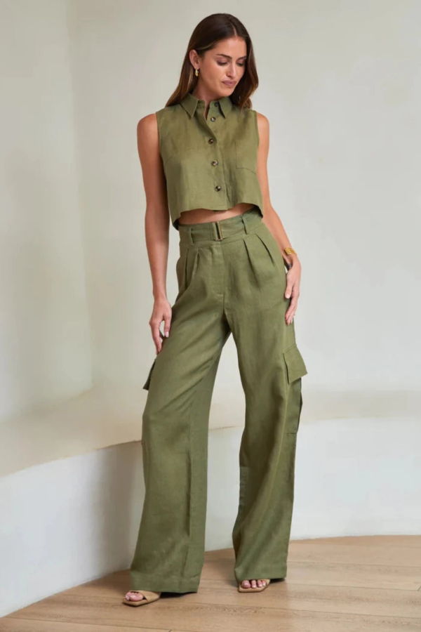 Hevron Maggie Pant - Olive