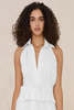 Hevron Sloan Linen Vest - White - Thumbnail 1