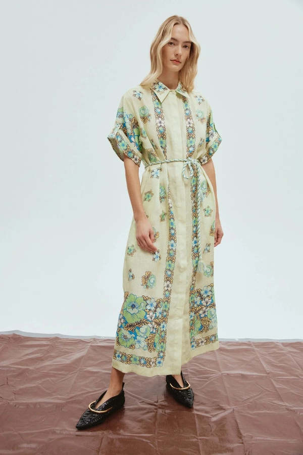 sachin and babi light blue dress ALEMAIS Blue Rummy Mini Shirt Dress ALMAIS