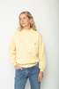 Pocketed Crewneck Sweatshirt - Light Yellow - Thumbnail 3