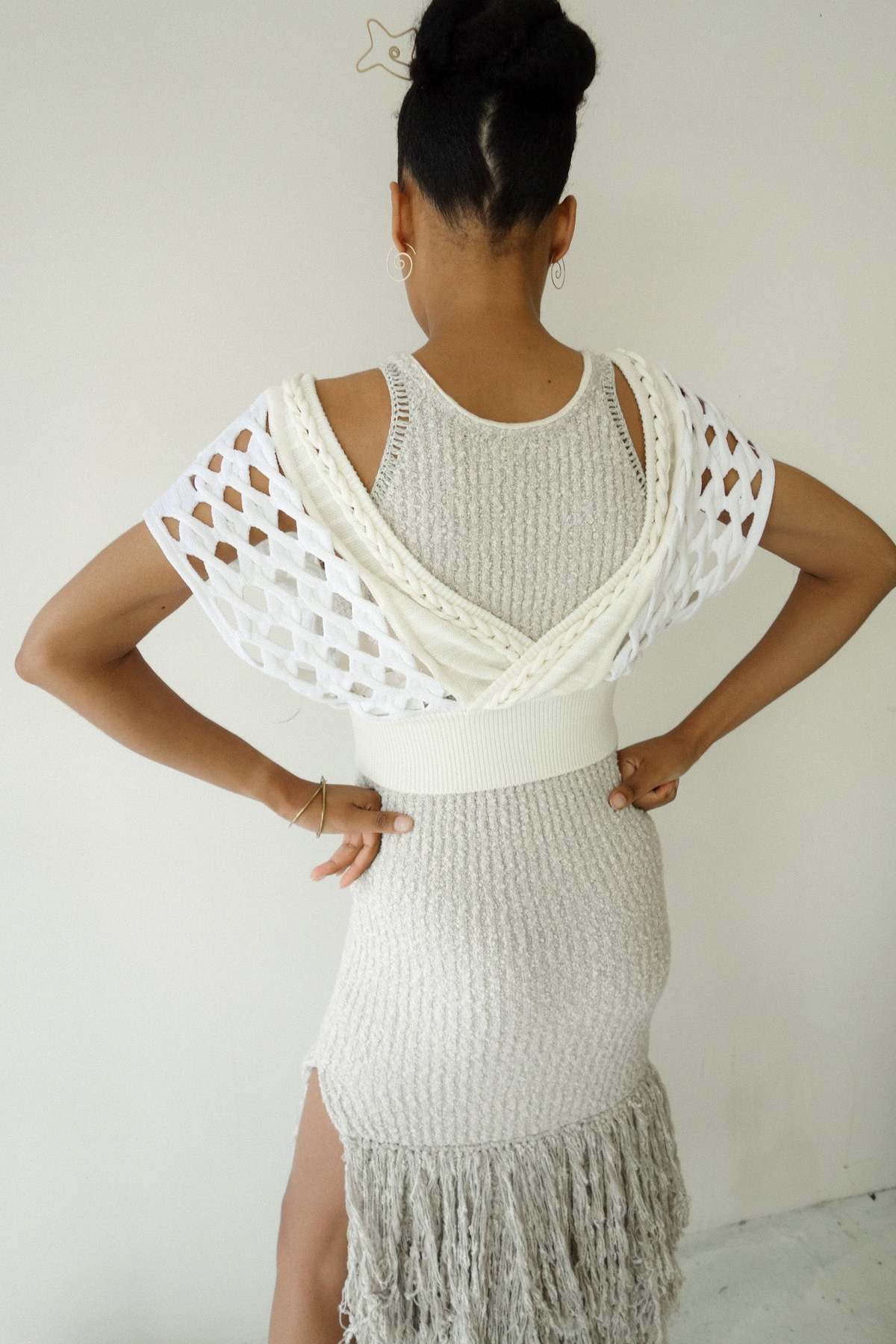 Leinwande 】 braid knitted top leinwande Braid Knitted Tops ライン