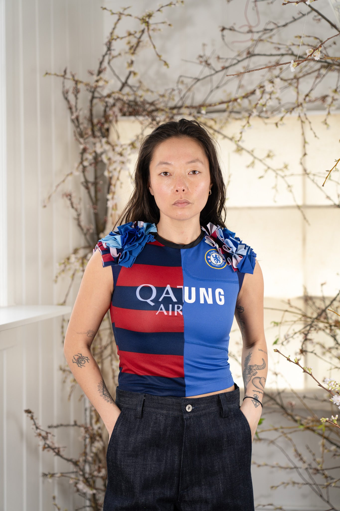 K*様 RENATA BRENHA FUTEBOL FRUFRU TOP Renata Brenha Upcycled Futebol Frufru Top - Multicolor