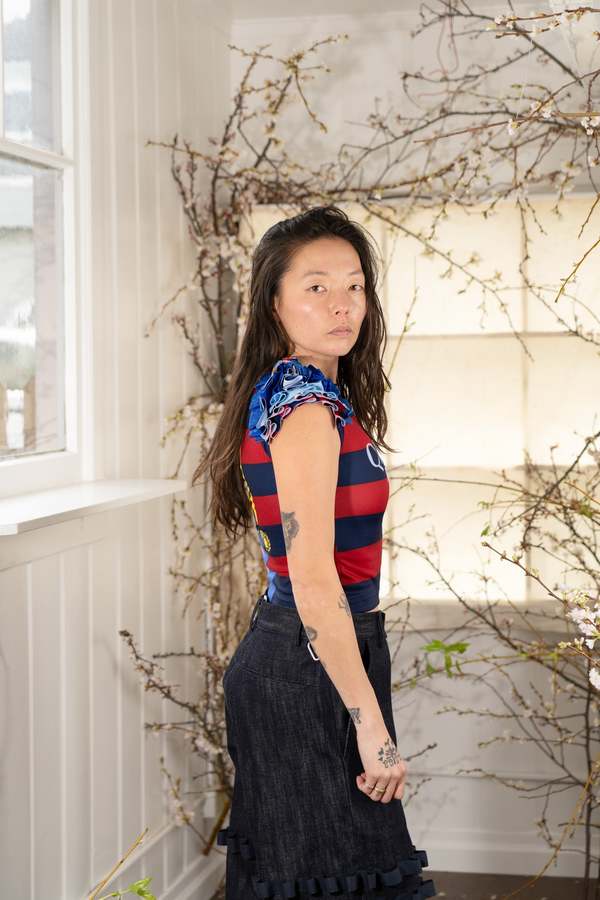 Renata Brenha Upcycled Futebol Frufru Top - Multicolor | Garmentory