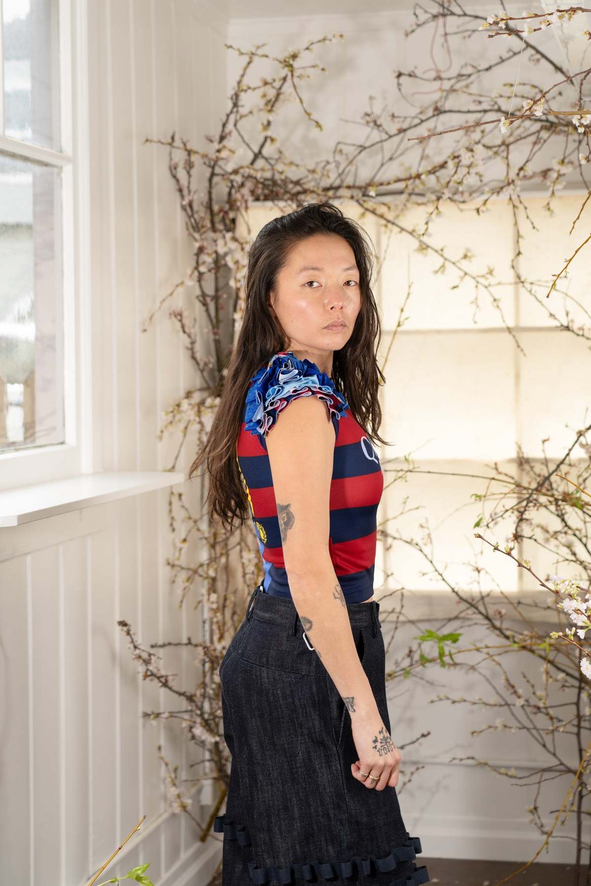 Renata Brenha Upcycled Futebol Frufru Top - Multicolor | Garmentory