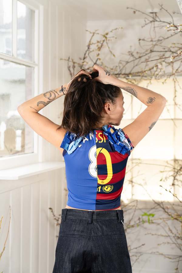 Renata Brenha Upcycled Futebol Frufru Top - Multicolor | Garmentory