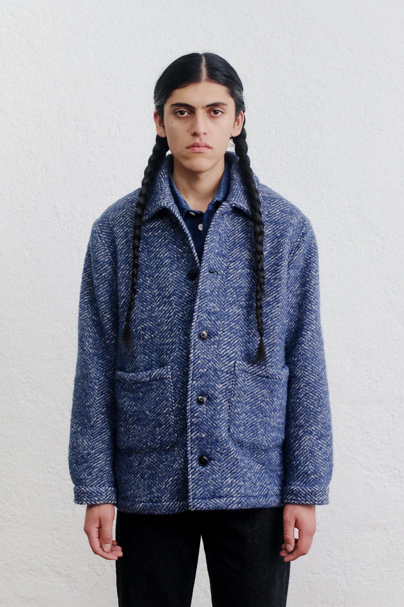 A Kind of Guise Jorvi Jacket - Herringbone Blue | Garmentory
