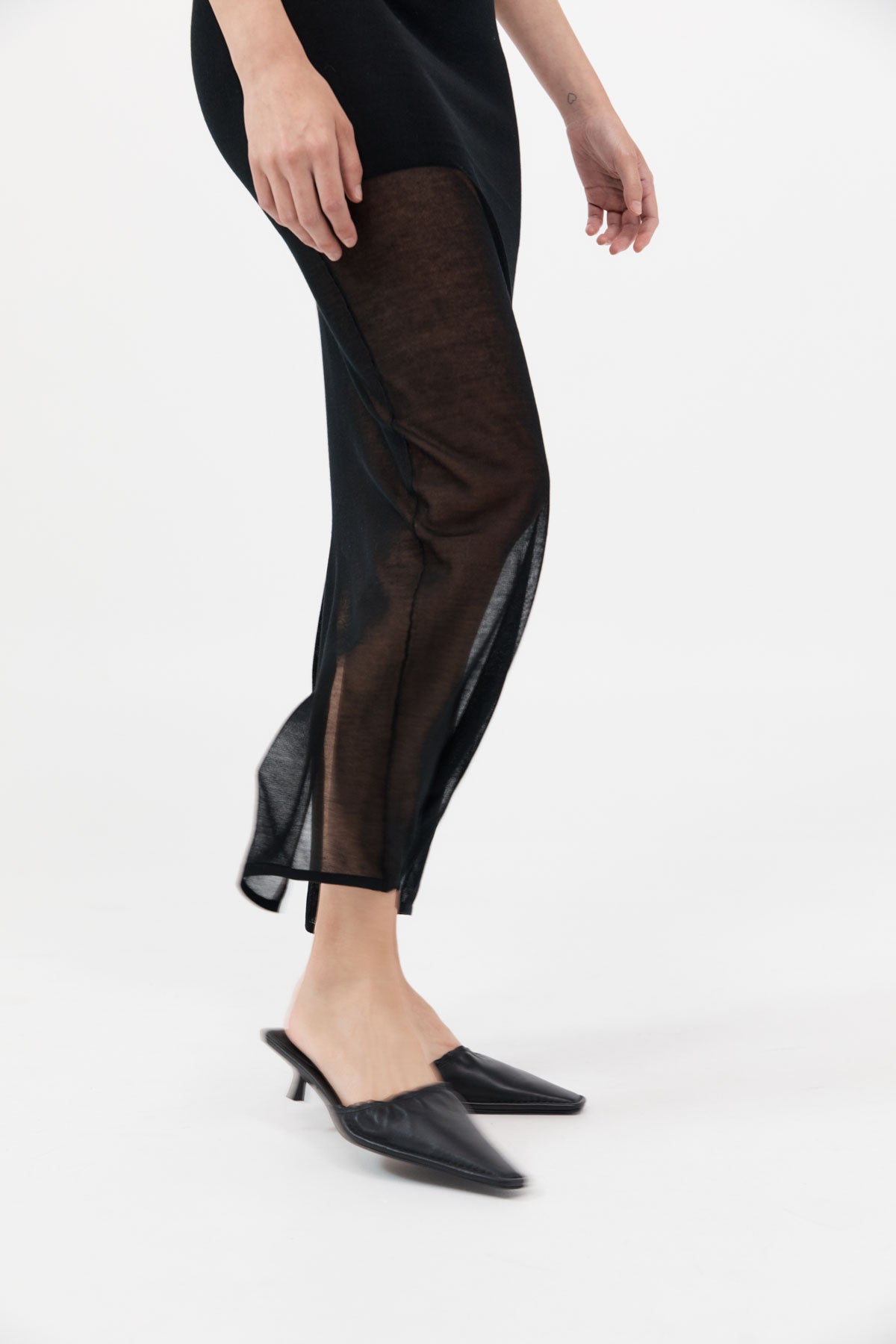 Petit Pouch Heel in Black by St Agni main image 1