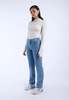 dr.denim lexy straight Jeans - cape mid plain - Thumbnail 2