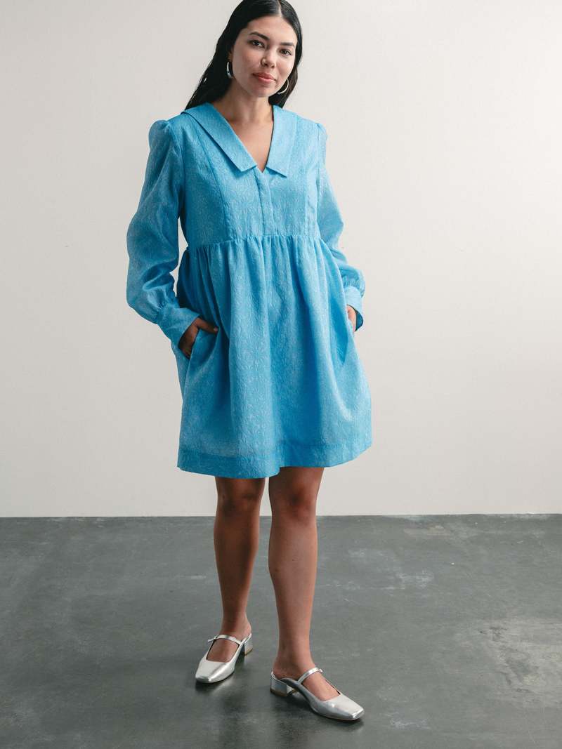 Avenue Dress - Cyan Blue