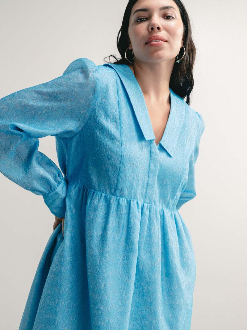 Avenue Dress - Cyan Blue